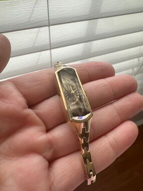 Vintage Seiko Gold-Tone Women's Quartz Rectangular Bracelet Watch